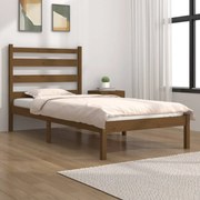 Estrutura cama de solteiro 90x190 cm pinho maciço castanho mel