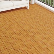 Ladrilho de pavimento 30 pcs 30 x 30 cm madeira de acácia