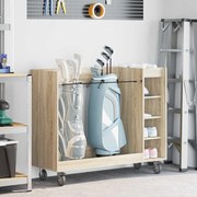 vidaXL Armário de Golfe com roda Liso Carvalho Sonoma 120 x 45 x 98 cm