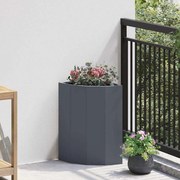 vidaXL Vaso de Canto Antracite 30 x 30 x 50 cm Aço