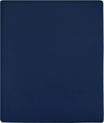 vidaXL Lençóis ajustáveis 2 pcs 160x200 cm algodão jersey azul marinho