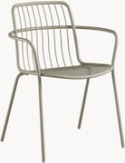 Cadeiras de jardim empilháveis com braços Alisea, conjunto de 2