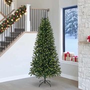 vidaXL Árvore de Natal Artificial com 300 LEDs Verde 240 cm PE e PVC