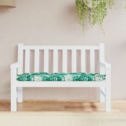 vidaXL Almofadão banco jardim 120x50x7 cm tecido oxford padrão folhas