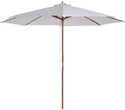 Chapéu de Sol de Jardim Ø300x250cm com Sistema de Polia Teto Ventilado