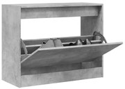 vidaXL Sapateira 80x34x63 cm derivados de madeira cinzento cimento
