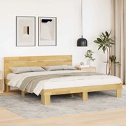 vidaXL Estrutura cama cabeceira sem colchão 180x200 cm maciça carvalho