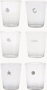 Copo de vinho branco artesanais Symbols, conjunto de 6