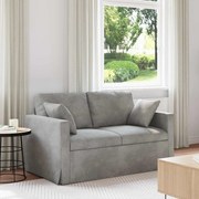 vidaXL Sofá Cinzento-claro 138 x 78 x 80 cm Veludo
