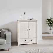 vidaXL Aparador alto 83x41,5x100 cm madeira de pinho maciça branco
