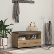 vidaXL Banco de Hall com almofada Carvalho Artesanal 80 x 38 x 46 cm