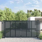 Portão de jardim 300x150 cm aço antracite