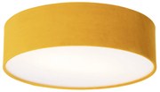 Candeeiro de teto moderno ocre 40 cm com interior dourado - Drum