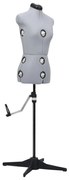 vidaXL Manequim feminino ajustável tamanho S 33-40 cinzento