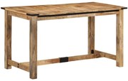 vidaXL Mesa de jantar 140x70x75 cm madeira de mangueira maciça