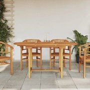 vidaXL Mesa de jardim extensível 110-160x80x75 cm teca maciça