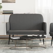 vidaXL Banco 107x80x81 cm couro artificial cinzento