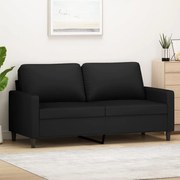 vidaXL Sofá de 2 lugares veludo 140 cm preto