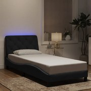 vidaXL Estrutura de cama com LED sem colchão 80x200 cm veludo preto