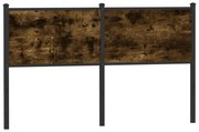 vidaXL Cabeceira de cama 150 cm derivados madeira/aço carvalho fumado