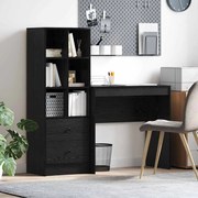 vidaXL Mesa com Armazenamento 2 pcs Carvalho preto 80 x 40 x 76 cm