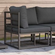 vidaXL Móveis para Exterior Preto e Anthracite 71,5 x 71,5 x 71 cm