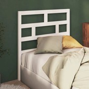 Cabeceira de cama 96x4x100 cm pinho maciço branco