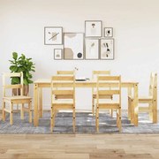 vidaXL 7 pcs conjunto de jantar Panama madeira pinho maciça