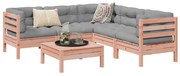 vidaXL 6 pcs conj. sofás jardim c/ almofadões madeira abeto-de-douglas
