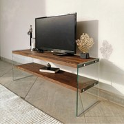 Móvel TV TV103 – Nogueira – 120 cm x 45 cm x 35 cm