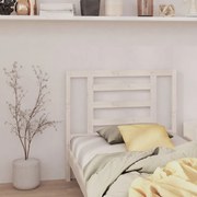 Cabeceira de cama 106x4x100 cm pinho maciço branco