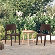 vidaXL Cadeiras de jardim 2 pcs polipropileno cor moca
