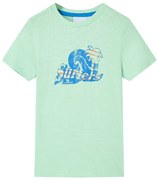 T-shirt de criança verde-claro 128