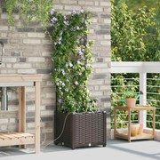 vidaXL Vaso de Jardim Castanho 40 x 40 x 142 cm Aço
