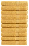 vidaXL Toalhas de sauna premium SOLUND 10pcs 80x200cm 600 gsm dourado