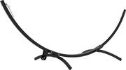 Outsunny Suporte para rede em metal com rodas, pé de rede carga máxima 150 kg com correntes e ganchos 337 x 118 x 118 cm preto | Aosom Portugal
