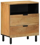 vidaXL Mesa de cabeceira 50x33x60 cm madeira de mangueira maciça