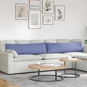 vidaXL Travesseiros de Sofá 2 pcs Azul Jeans 145 x 40 cm tecido