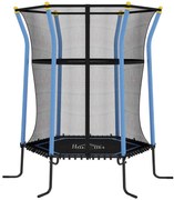HOMCOM Trampolim para Crianças Cama Elástica Infantil com Rede de Segurança para Interiores e Exteriores Carga 50 kg Ø163,5x190 cm Azul | Aosom Portugal