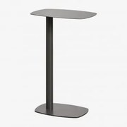 Mesa Auxiliar Retangular 40x25 Cm Em Aço Odelia Cinza Granito & ↑65 Cm - Sklum