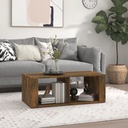 vidaXL Mesa de centro 100x50x36 cm derivados madeira carvalho fumado