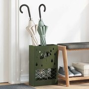 vidaXL Suporte de Guarda-Chuva Verde-Azeitona da , 28x12x41 cm, em Aço