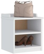 vidaXL Banco de entrada SANDNES Branco 45x40x50 cm pinho maciço