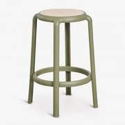 Banco Alto Omara Verde Azeitona Intenso & ↑75 Cm - Sklum