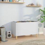 vidaXL Armário para discos 74,5x38x48 cm derivados de madeira branco