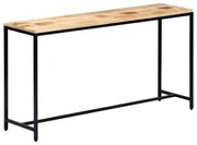 vidaXL Mesa consola 140x35x76 cm madeira de mangueira maciça áspera