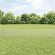 vidaXL Cerca de Arame Soldado com 5 Postes em U Prateada 0.4x10 m Aço