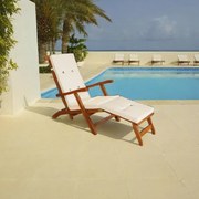 Almofada para espreguiçadeira (NÃO INCLUÍDA) Deckchair 184,5 x 43 x 5 cm Creme