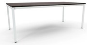 Mesa de Reunião 2400x1200mm - Alfa Branco / Wengué