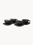 Chávenas de café com pires Etsy, conjunto de 4